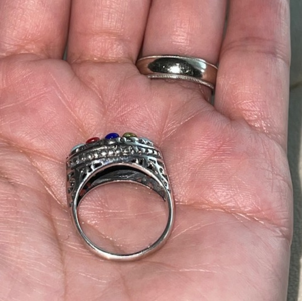 Turquoise Multi Gemstone Ring - image 5